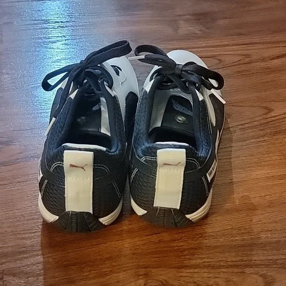 Men's White and Blue Puma Shoes - Picture 2 of 7